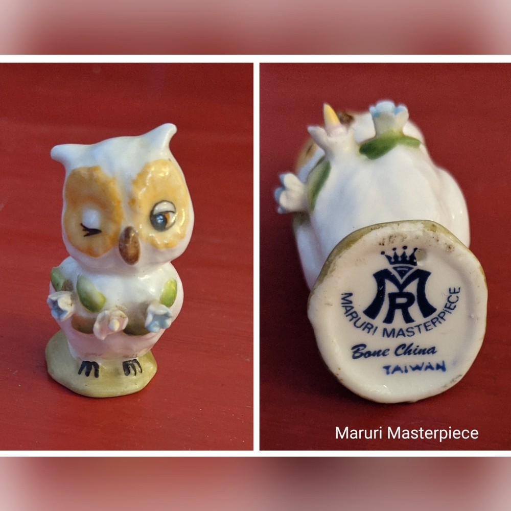 Vintage Taiwan Maruri Masterpiece Winking Owl Bone China 🦉